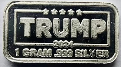 #ad #ad Trump 2024 1 Gram .999 Fine Silver Bar $9.99