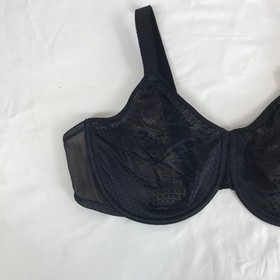 Wacoal Slimline Minimizer Bra 857210 Black Lace Underwire 44D New With Tags