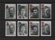 AUSTRALIA 1995 WW2 HEROES (1st series) ORDINARY & S-ADH SETS *USED*