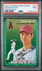 2023 Topps Chrome Platinum Shohei Ohtani #200 Green Wave Refractor /99 Psa 9