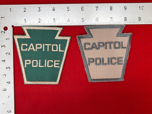 VTG/OBSOLETE "PENNSYLVANIA CAPITAL POLICE" SHOULDER PATCHES, (SET OF 2) UNUSED