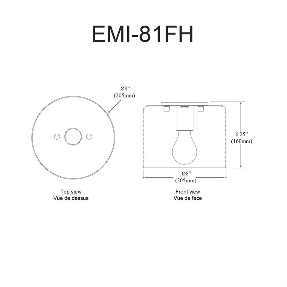 Dainolite Lighting EMI-81FH-AGB-MB Emilia Flush Mount - Image 2 of 4