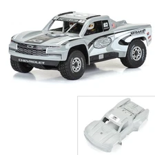 Pro-Line Racing Pre-Cut 2019 Chevy Silverado Trophy Truck Tough-Color Gray Body
