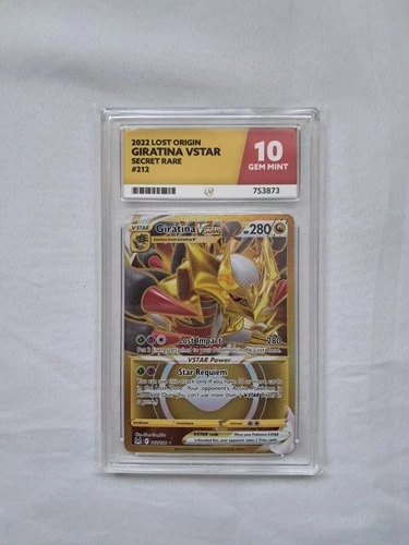 Pokemon TCG: Giratina VSTAR 212/196 Lost Origin Secret Rare ACE 10 GEM MINT
