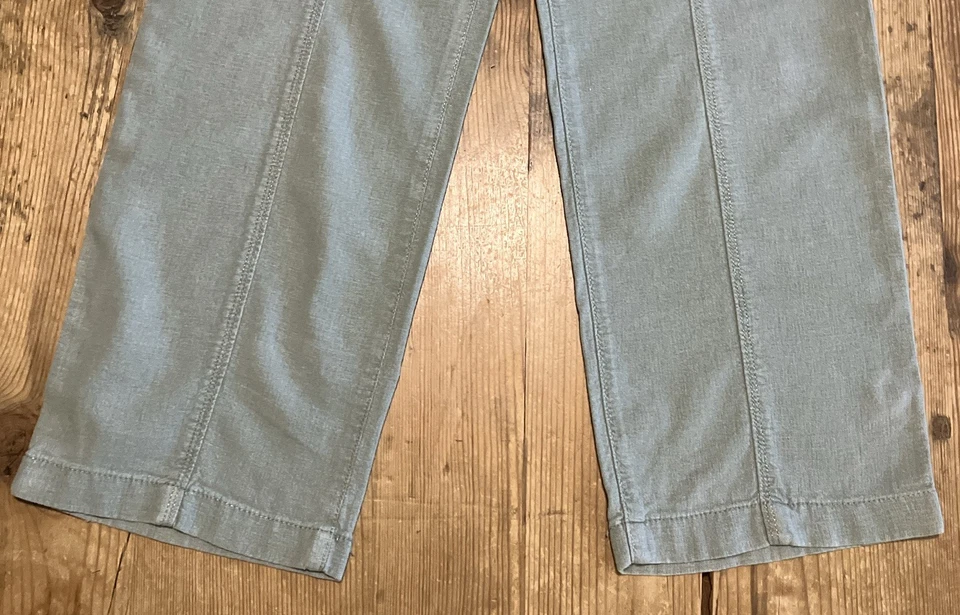 Pantalones ABERCROMBKE KIDS Talla 9-10 Niñas Verde Oliva Cintura Elástica Mezcla Lino Foto 4 de 4