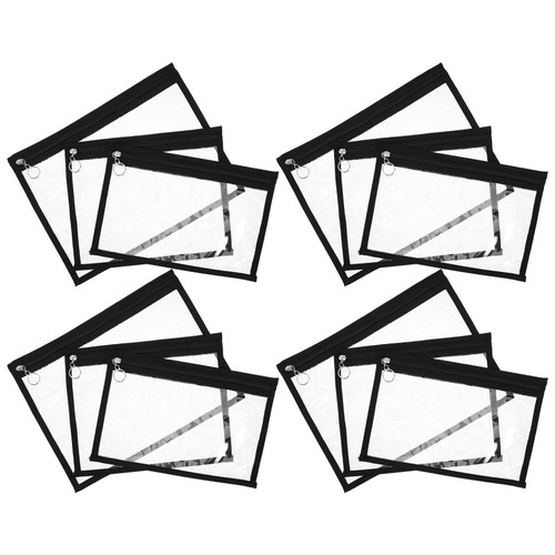 12 Stück Klar PVC Reißverschluss Etui Klein Dokument Organizer Federtasche - Bild 12 von 12