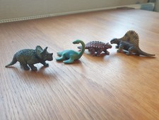 Vintage Bullyland Miniature Dinosaur Lot Of 4 Hand Painted Germany 