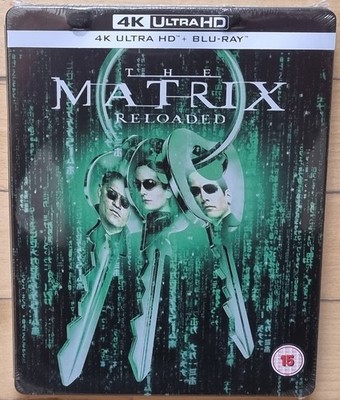 Matrix  Reloaded - Zavvi Exclusiv Steelbook 4K Blu-ray (UK Import) NEU/OVP