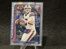 2025 Topps Chrome Football Josh Allen Pulsar Refractor #34 Buffalo Bills