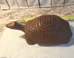 Hand Carved Wooden Turtle