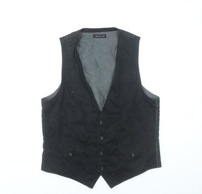 Anzugweste Herren UK Größe M Red Herring Regular Schwarz