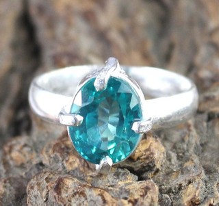 Natural 8.15 Ct Grandidierite Oval Gemstone Certified Men's Engagement Ring