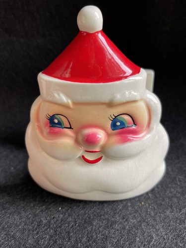 VINTAGE HOLT HOWARD SANTA CHRISTMAS NAPKIN HOLDER WITH ORIGINAL FOIL LABEL