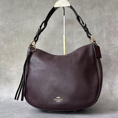 Coach Sutton Hobo Leather Shoulder Bag Archive Used Authentic