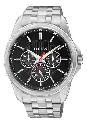 Citizen Men's Quartz Black Dial Stainless Steel Watch - AG8340-58E NEW - Image 1 of 4