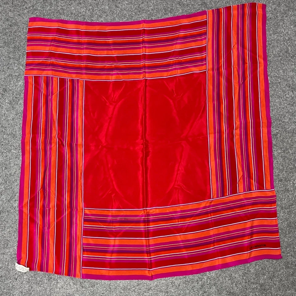 Liz Claiborne Vintage 100% Seda Cuadrado Geométrico Bufanda Falda Cuello Hecho en Japón 30" Foto 2 de 4