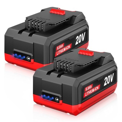 2 Pack 20V 6Ah Replacement Battery Lithium for Bauer Power Tool 1704C-B 2506C-B