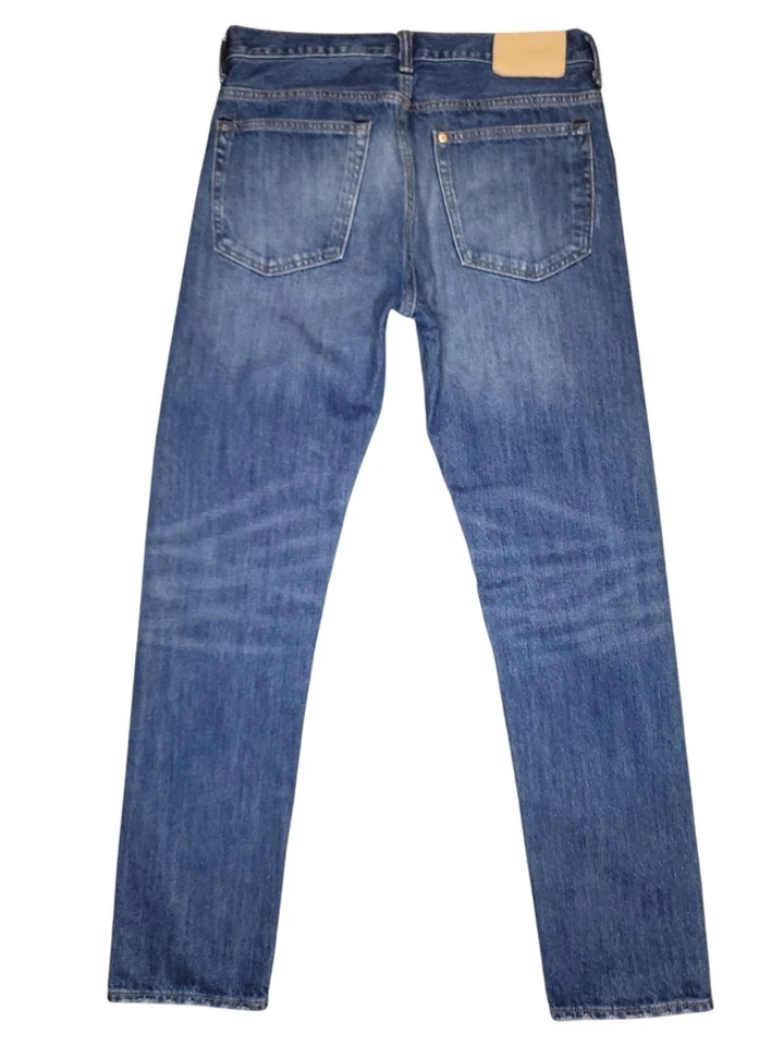 &DENIM Straight Leg Button Fly Jeans Mens 30 Med Wash Classic Regular Fit H&M - Image 4 of 4