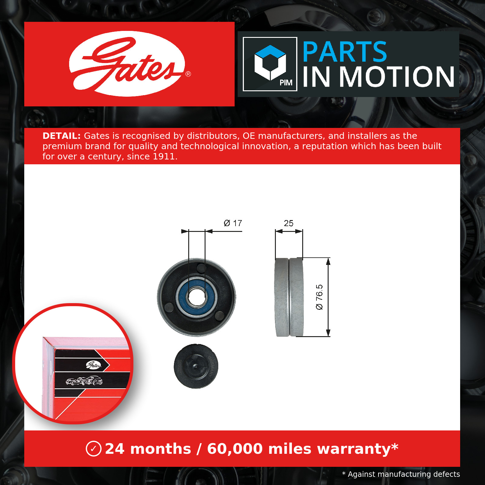 GATES DRIVEALIGN IDLER - T38059 - Image 4