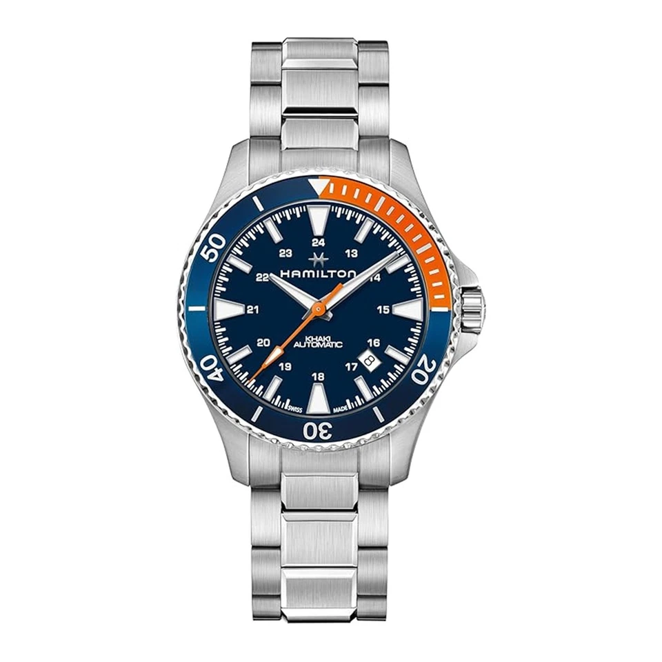Reloj para hombre HAMILTON caqui azul marino buceo 40 mm automático esfera azul SS H82365141 Foto 3 de 4