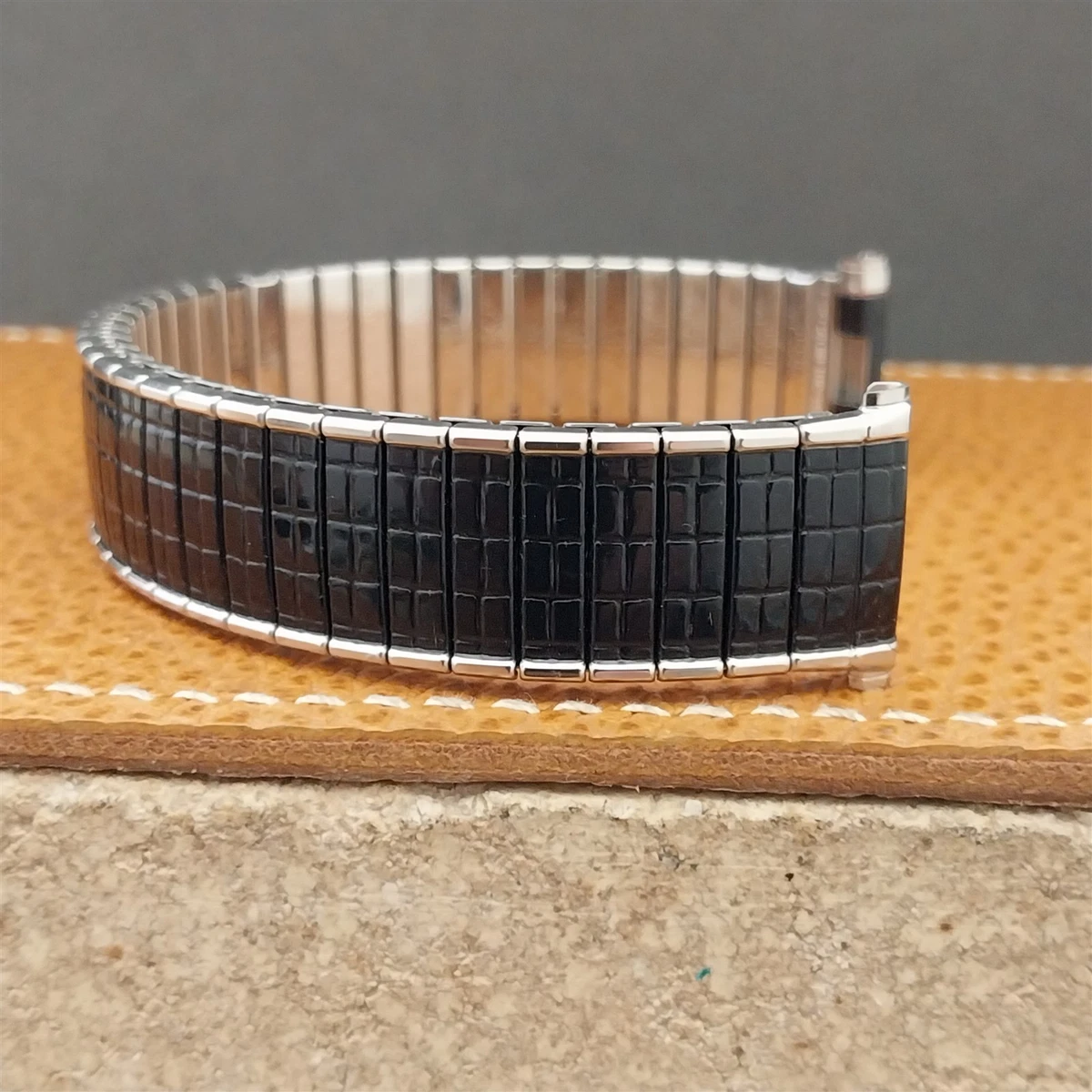 Dcasmo group Fixoflex Speidel Bracelet de Montre 16 mm à 20 mm pour Homme Vintage NOS 1960 1970 - Bracelet Armis Original Élastique et Réglable en Acier Inoxydable