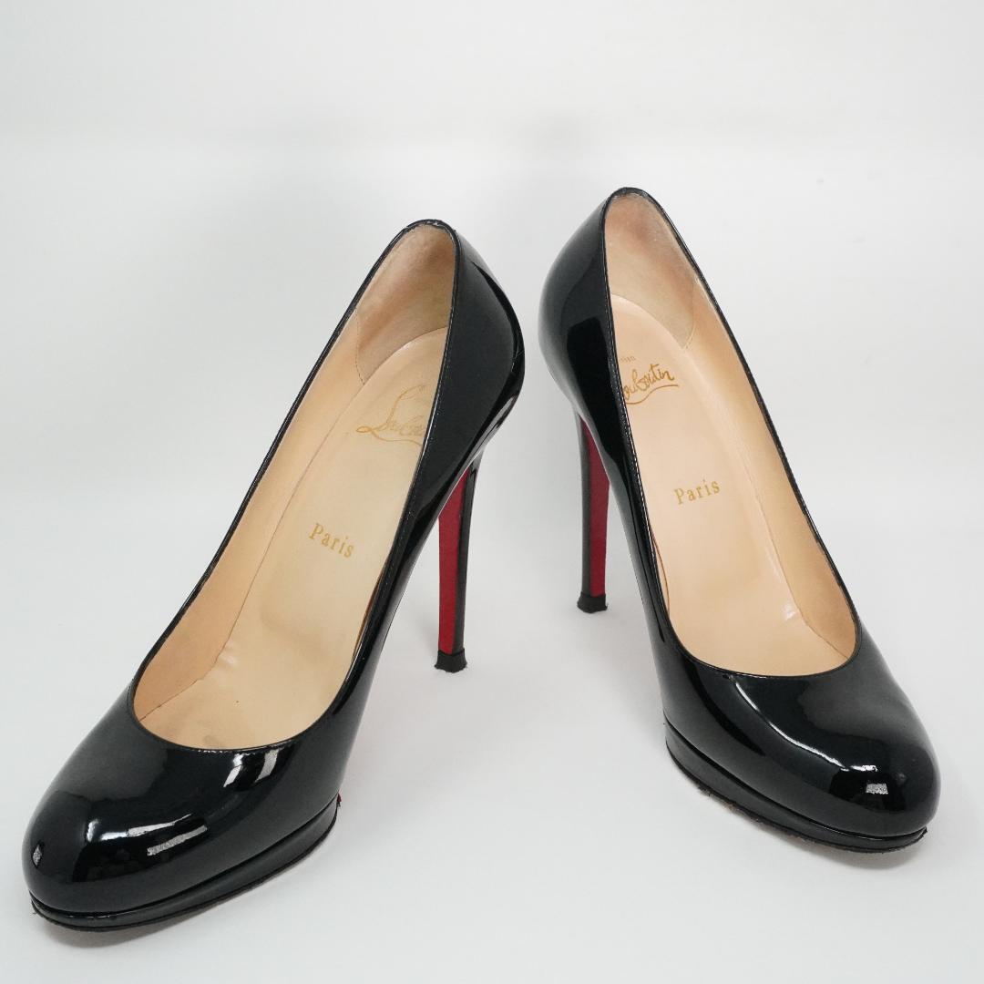 Christian Louboutin NEW SIMPLE PUMP 120 PATENT CALF BLACK Christian Louboutin NEW SIMPLE PUMP 120 PATENT CALF BLACK