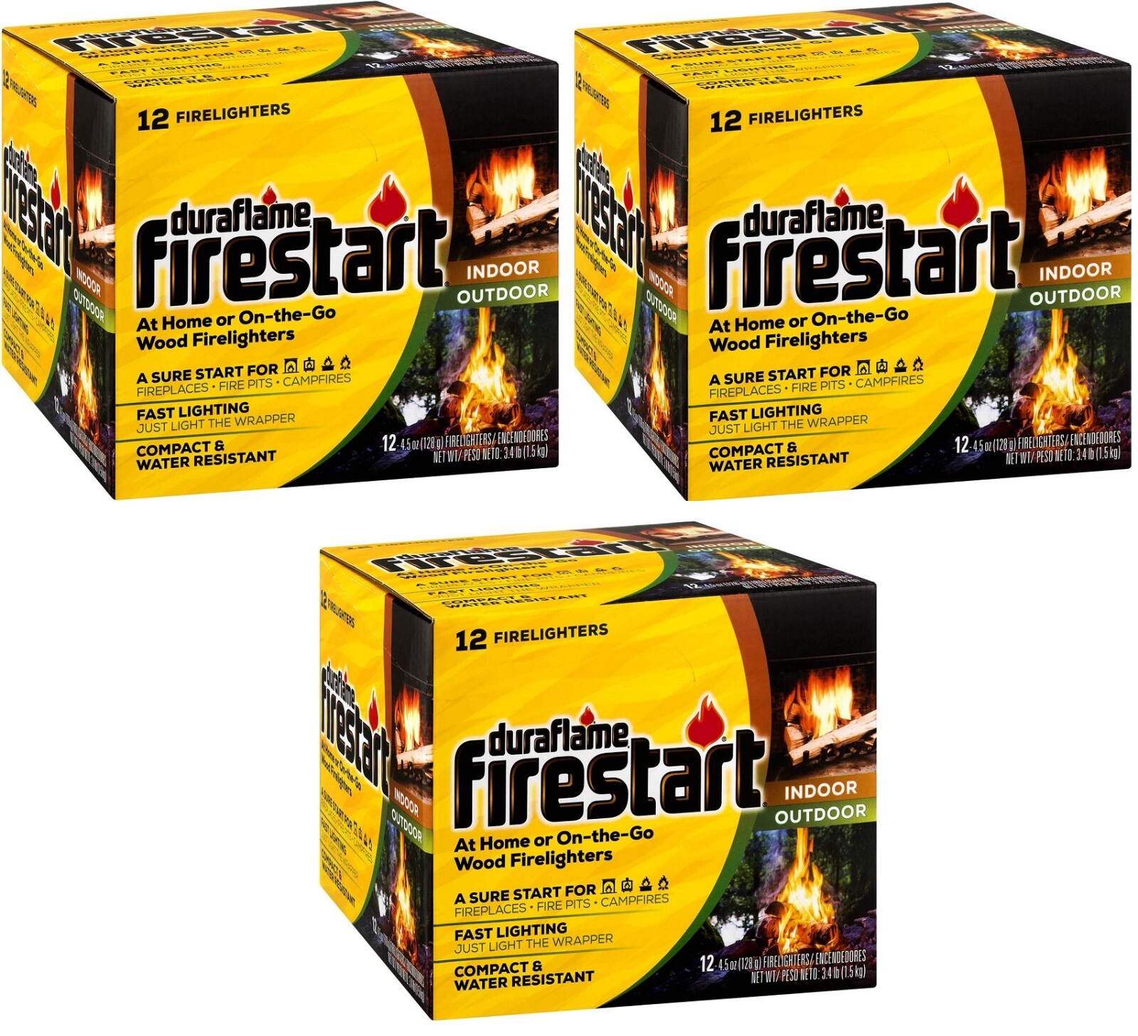 Duraflame 04841 12 Pack 4.5 oz Firelighters Fire Starters - Case Pack of 3  u003d 36 | eBay