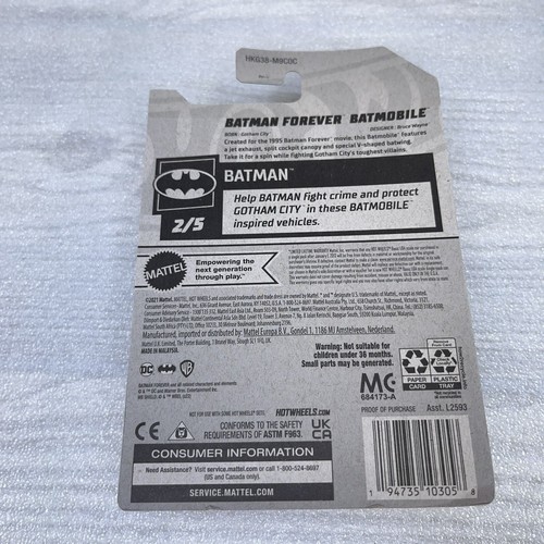 HOT WHEELS Batman Forever Batmobile (Lot of 2) Batman Series New For 2023 New - Picture 7 of 9