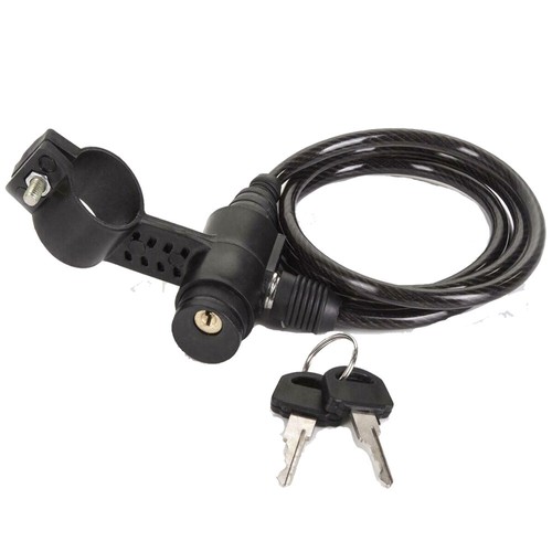 Bicycle Mountain Bike Cycle Safety Spiral Cable Lock 600mm 2 Keys UKDC - Picture 5 of 5