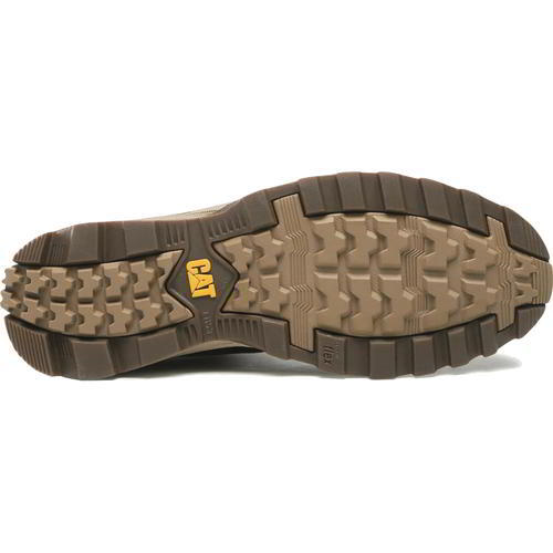 Caterpillar Mens Waterproof Ankle Boots Cat Elude Leather Brown Wide