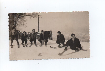 B586 Original Vintage Foto Schnappschuss:Direction Refuge du''Plain de la Entiane