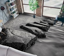 3D Black Stone 0925NA Floor WallPaper Murals Wall Print 5D AJ WALLPAPER AU Fay