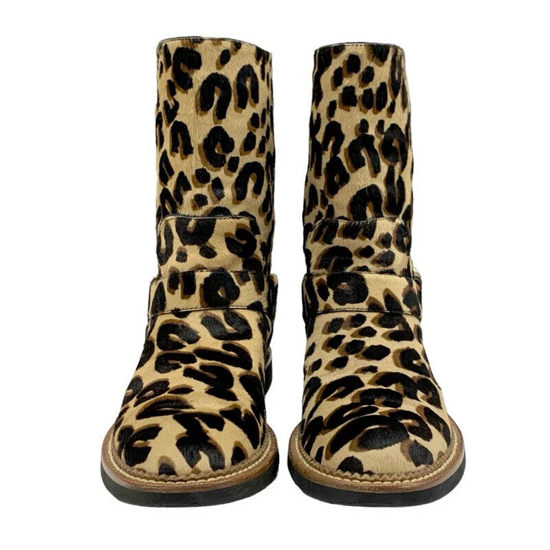 LOUIS VUITTON Leopard Belt Short Ankle Boots 37 Brown LOUIS VUITTON Leopard Belt Short Ankle Boots 37 Brown