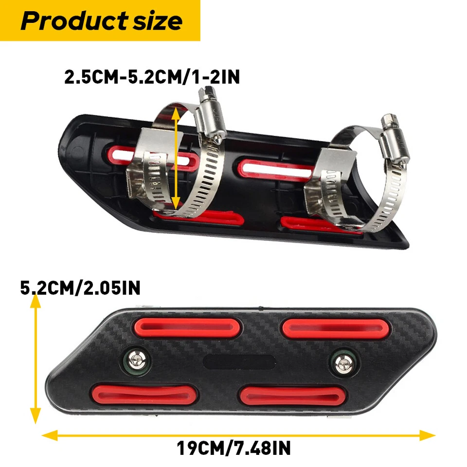 Protector protector térmico protector protector para Kawasaki rojo cubierta de tubo ATV para moto todoterreno de 4 tiempos Foto 4 de 4