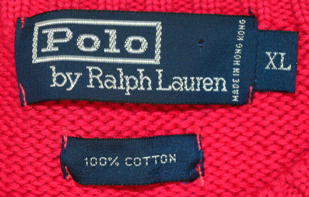 Polo Ralph Lauren Sweater VTG 80s Coral Crew Neck… - image 6