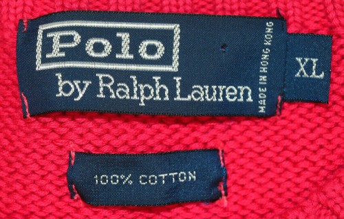 Vintage Polo Ralph Lauren Sweater Size L 80s Coral Crew Neck Mid Weight Cotton - Picture 6 of 8