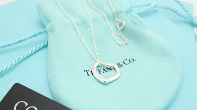 Tiffany & Co. オープンハート シルバー 16mm Tiffany & Co. Peretti Open Heart 16mm Pendant Necklace 16