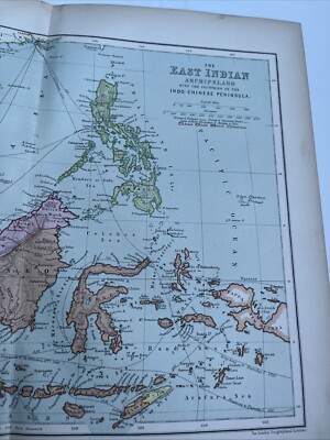 1910: Map The East Indian Archipelago Countries Indo Chinese
