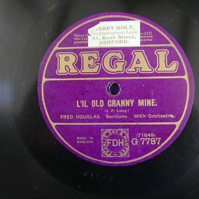 78rpm FRED DOUGLAS l`il old granny mine / WILLIAM THOMAS grannie