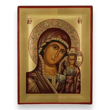 Our Lady of Kazan Icon - Premium Handmade Greek Orthodox Byzantine Icon