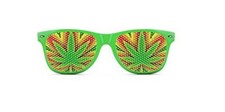 Weed Sunglasses - Funny Wayfarer Shades - Green Leaf Glasses