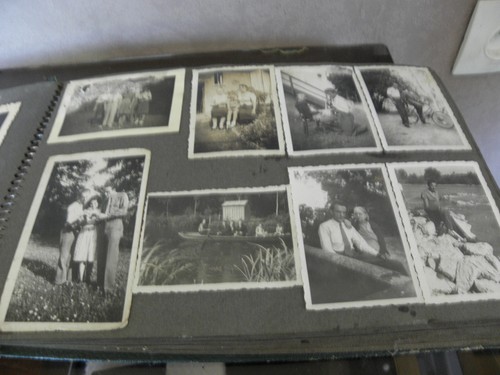 Antique photo album real photographs french Exhibition child portrait old vtg - Picture 3 of 12
