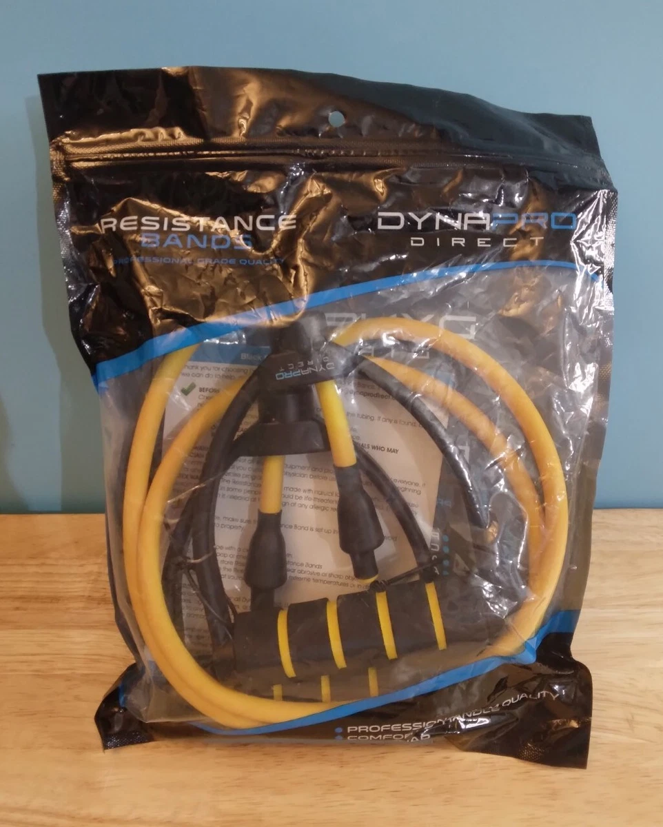 DYNAPRO Exercise Resistance Bands Adjustable Length Comfort Yellow Light