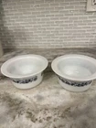 2 Vintage Pyrex Corelle Old Town Blue Tub Margarine Bowl