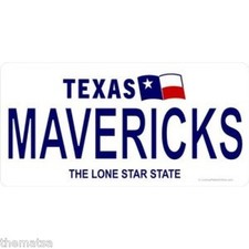 TEXAS MAVERICKS DALLAS LONE STAR NBA BASKETBALL STATE LICENSE PLATE MADE IN USA