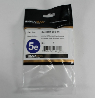 SignaMax - KJ458MT-C5E-WH - Cat 5 MT High Density Keystone Jack  White LOT OF 19