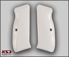 KSD Brand CZ 75 Full Size Compatible White Acrylic Grips