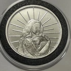Mother Mary Baby Jesus Christmas Coin 1 Troy Oz .999 Fine Silver Round Medal 999