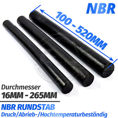 NBR Gummi Rundstab Material Vollstab Stange Stab Ø 21/25/30/35/40/45/50/55-200mm