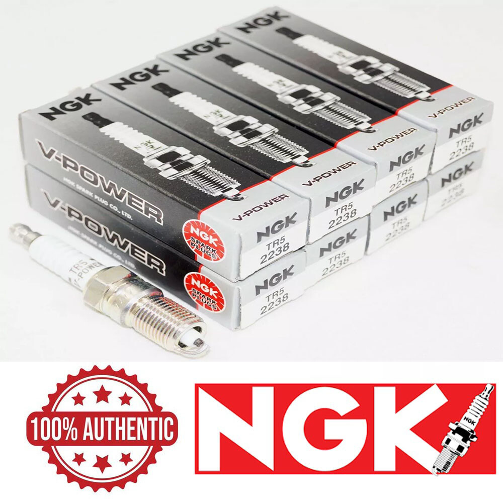 Set of 8 pcs 8 x NGK V-Power Plug Spark Plugs 2238 TR5 2238 TR 5 Tune Up Kit NEW